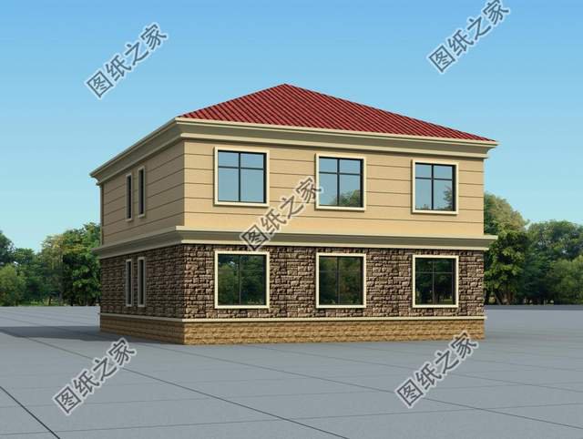 進(jìn)深15米二層農(nóng)村自建房，不規(guī)則的外觀設(shè)計(jì)，看著充滿層次感