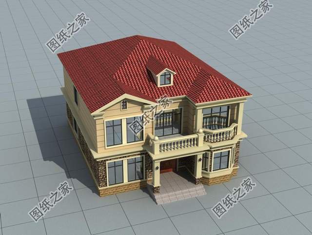 進(jìn)深15米二層農(nóng)村自建房，不規(guī)則的外觀設(shè)計(jì)，看著充滿層次感