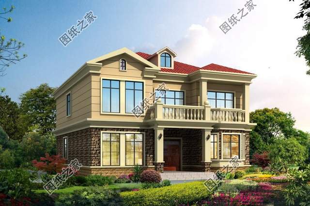 進(jìn)深15米二層農(nóng)村自建房，不規(guī)則的外觀設(shè)計(jì)，看著充滿層次感