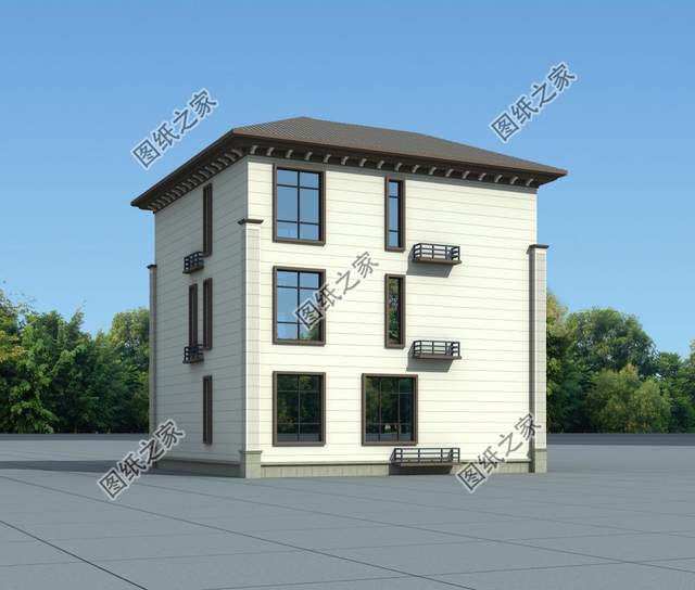 三層農(nóng)村自建房帶地下室設(shè)計，戶型更為通透，顯得空間寬敞大氣