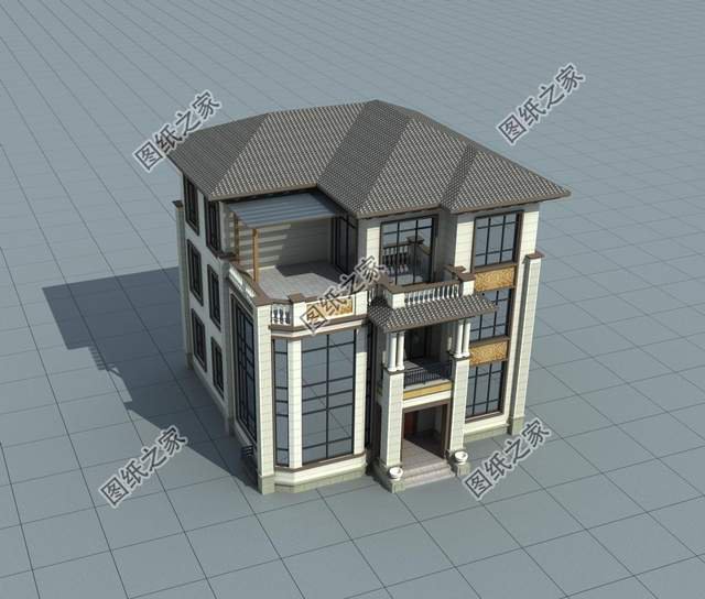 三層農(nóng)村自建房帶地下室設(shè)計，戶型更為通透，顯得空間寬敞大氣