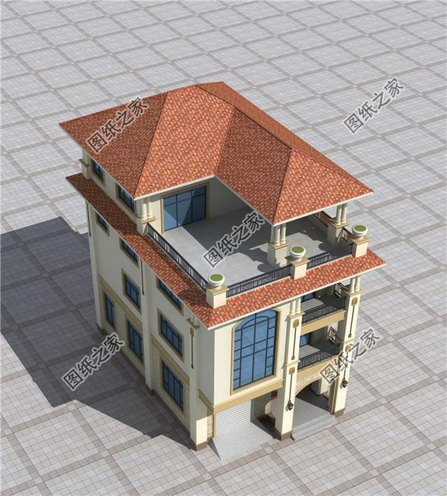 農(nóng)村四層別墅帶商鋪設(shè)計(jì)，實(shí)用又豪華的商鋪，絕對(duì)是村里第一棟