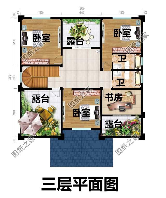 50w農(nóng)村三層別墅設(shè)計(jì)圖，在這里靜下心來(lái)，身體也會(huì)得到放松