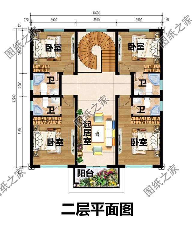 農(nóng)村歐式雙層自建房，帶有傳統(tǒng)歐式元素，適合喜愛歐式建筑的自建