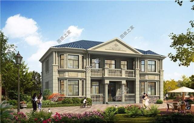 超大面寬二層別墅設(shè)計，氣派漂亮的外觀造型，私人的舒適空間