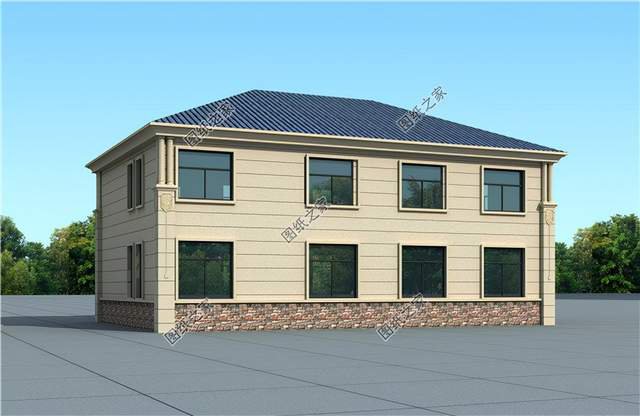 超大面寬二層別墅設(shè)計，氣派漂亮的外觀造型，私人的舒適空間