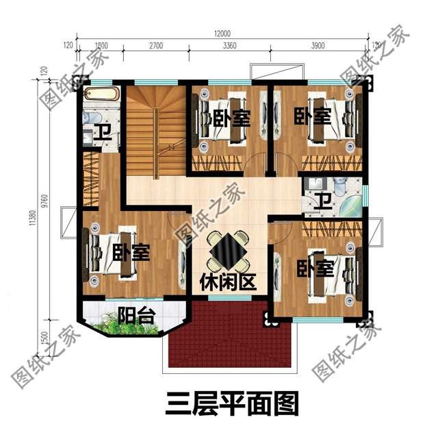 三層歐式住宅設(shè)計(jì)圖，高層設(shè)計(jì)凸顯歐式氣勢(shì)，浪漫氣質(zhì)飆升