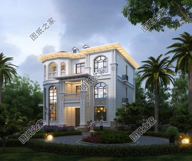 三層歐式住宅設(shè)計(jì)圖，高層設(shè)計(jì)凸顯歐式氣勢(shì)，浪漫氣質(zhì)飆升