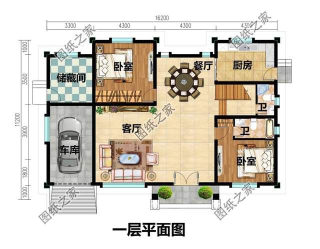 三層別墅設(shè)計圖紙，建房選擇對了好戶型，鄰居都羨慕