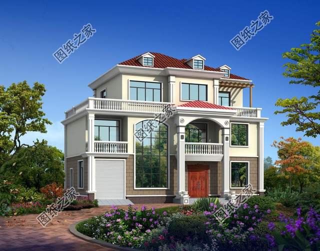 三層別墅設(shè)計圖紙，建房選擇對了好戶型，鄰居都羨慕