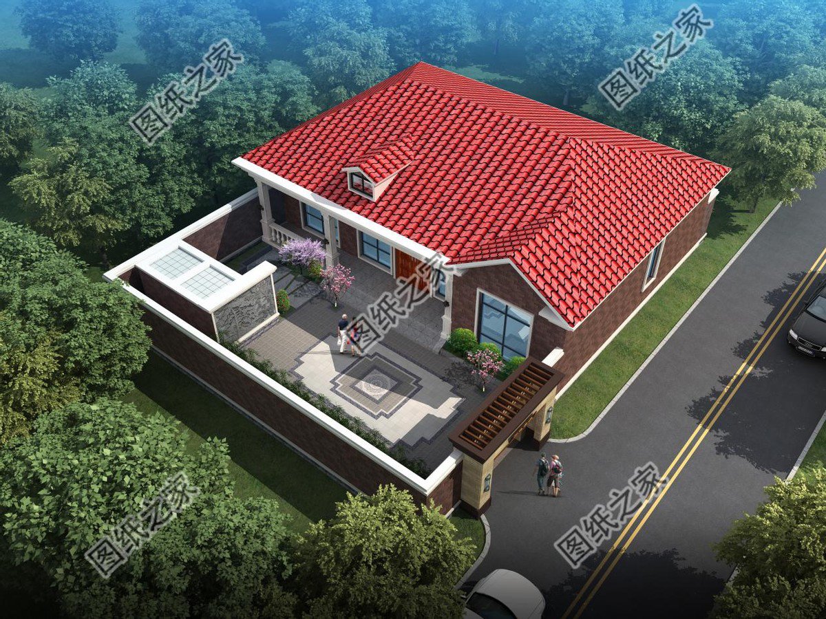 一層養(yǎng)老房帶小院的設(shè)計，大方實用建出來比樓房還漂亮