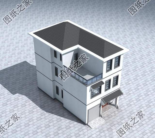 小面積三層別墅帶車庫，開間8米能帶車庫，功能齊全不像小戶型