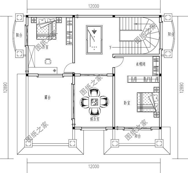 農(nóng)村四層別墅設(shè)計(jì)，戶型簡(jiǎn)單好看實(shí)用，是高層住宅的首選