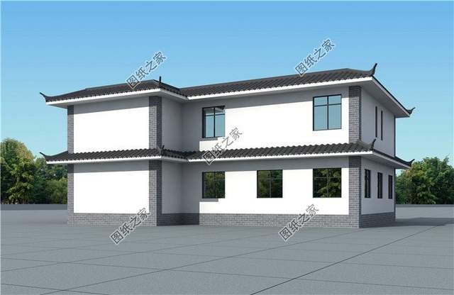 中式風(fēng)格二層別墅，帶商鋪設(shè)計，回鄉(xiāng)建一棟超值