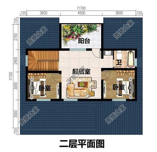 農(nóng)村一層半坡屋頂別墅圖，滿足戶主回家度假養(yǎng)老生活所需