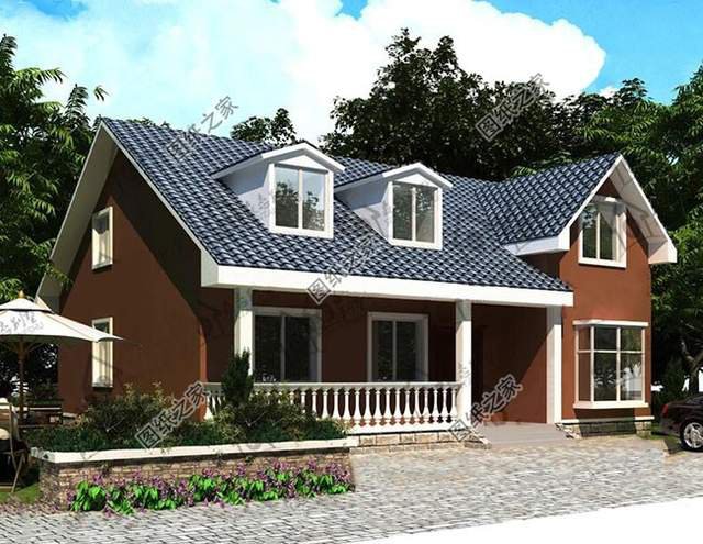 農(nóng)村一層半坡屋頂別墅圖，滿足戶主回家度假養(yǎng)老生活所需