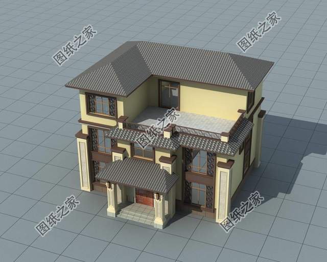 新中式三層自建房，簡(jiǎn)單現(xiàn)代風(fēng)情，包含濃厚東方神秘色彩