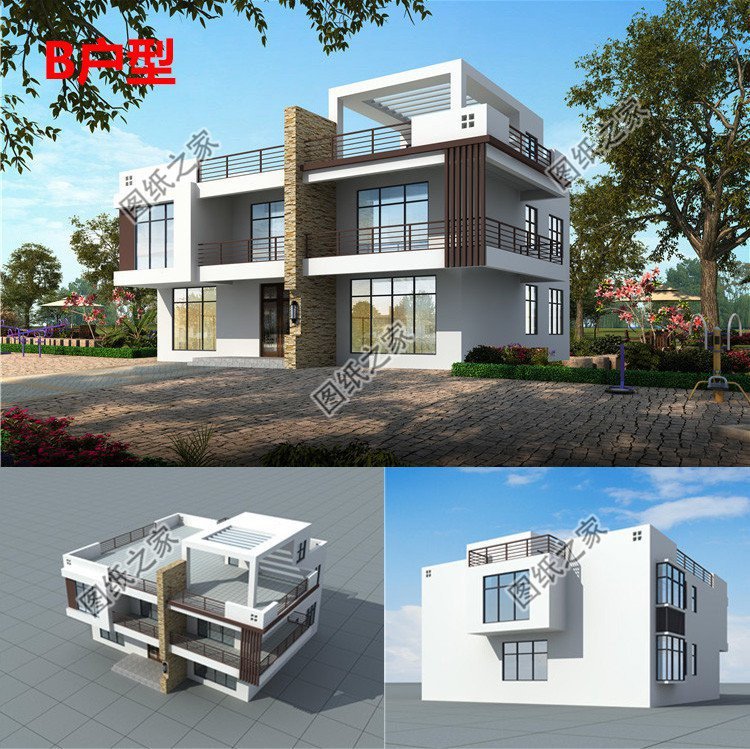 現(xiàn)代別墅設(shè)計(jì)方案及效果圖，好看實(shí)用，回老家度假最為合適