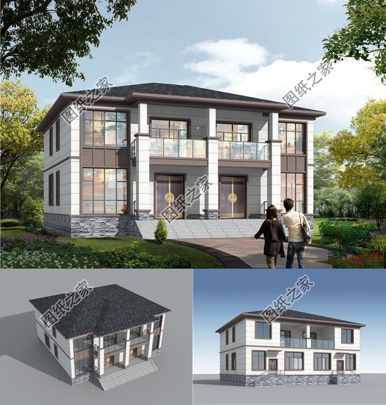 雙拼別墅戶型設(shè)計圖，凝聚家人情感的居所，帶給您溫馨的農(nóng)村生活