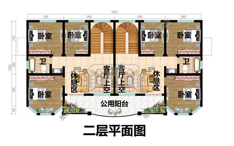 雙拼別墅戶型設(shè)計圖，凝聚家人情感的居所，帶給您溫馨的農(nóng)村生活