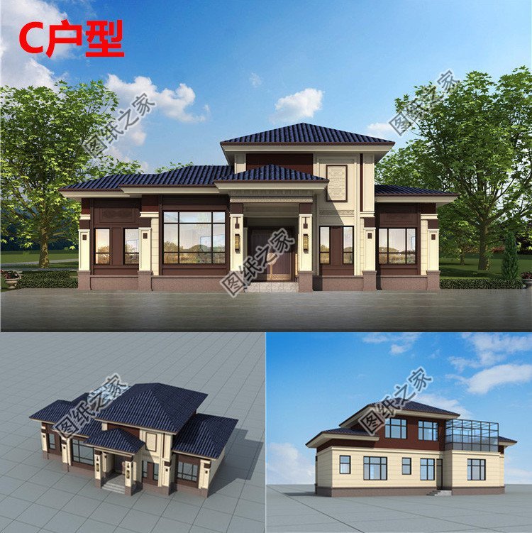 二層帶陽光房別墅，悠然享受，適合回老家建一棟