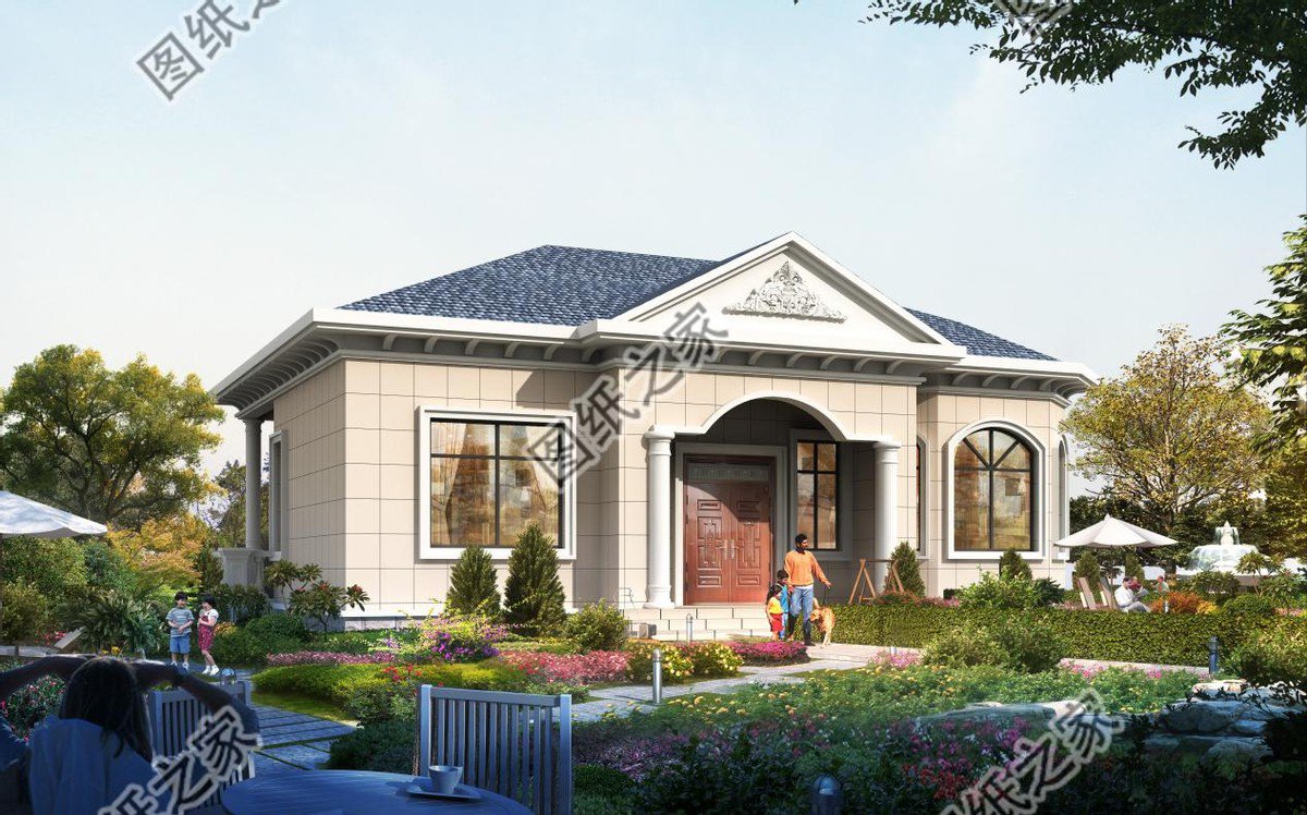 一層養(yǎng)老戶型別墅，送給父母的一座小房屋，住進悠閑的小家