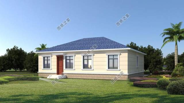 鄉(xiāng)村一層別墅設(shè)計(jì)圖紙，鄉(xiāng)間深處，靜謐洋房