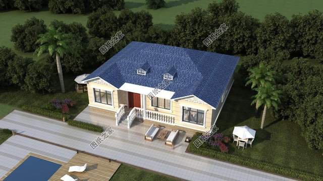 鄉(xiāng)村一層別墅設(shè)計(jì)圖紙，鄉(xiāng)間深處，靜謐洋房