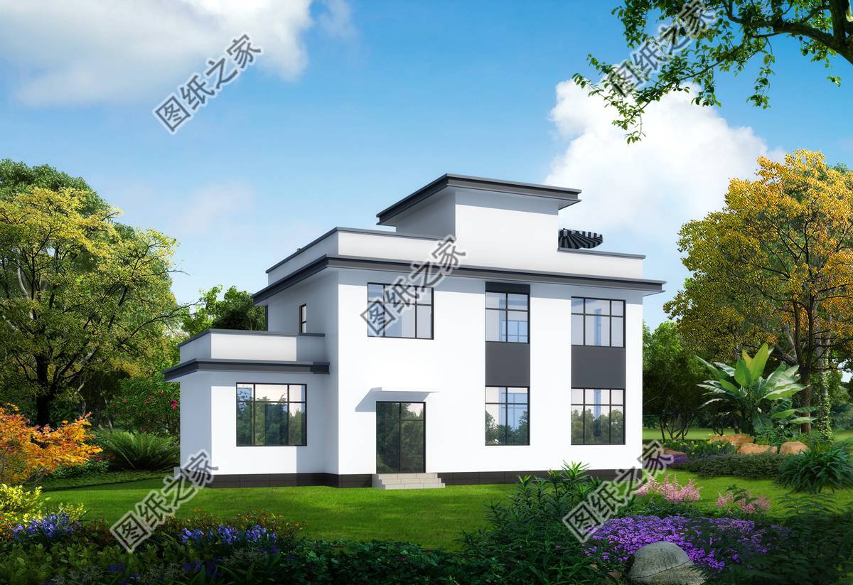 現(xiàn)代農(nóng)村別墅效果圖，內(nèi)部功能夠用，不需要太多的成本就能建造