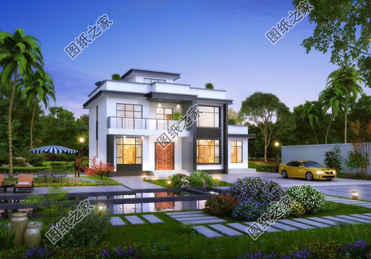 現(xiàn)代農(nóng)村別墅效果圖，內(nèi)部功能夠用，不需要太多的成本就能建造