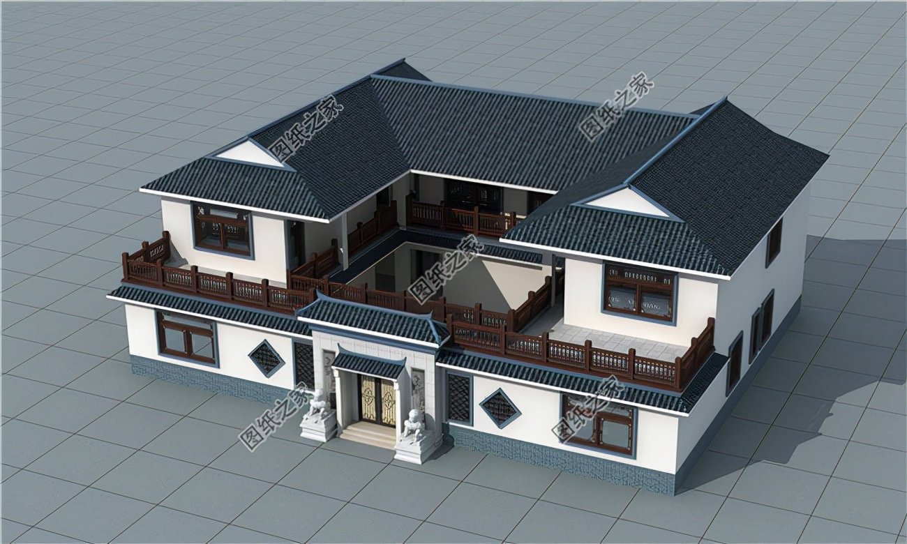 兩層四合院別墅，不易過時(shí)的農(nóng)村住宅，改變自家的居住空間
