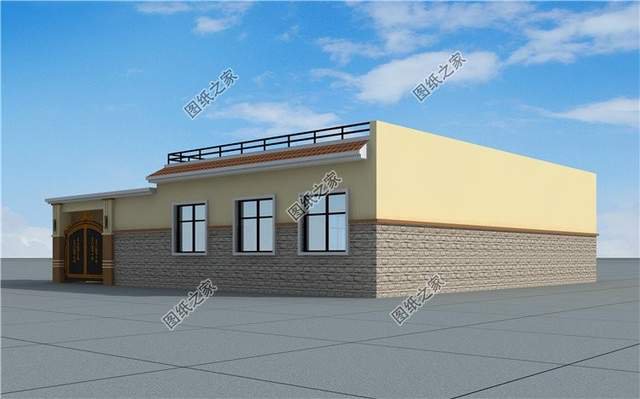 5款平屋頂一層別墅設(shè)計(jì)，這樣的平房建出來看誰說土