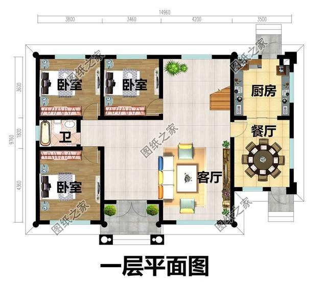 鄉(xiāng)村別墅帶偏房設(shè)計集，獨立廚房，保證清潔衛(wèi)生