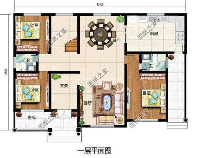 歐式復(fù)式別墅設(shè)計(jì)，室內(nèi)十分寬敞通透，提升居住體驗(yàn)感