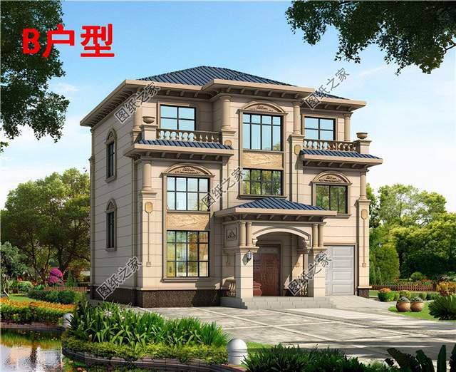 兩層半農(nóng)村自建房設計，有車庫帶露臺，增加幸福感