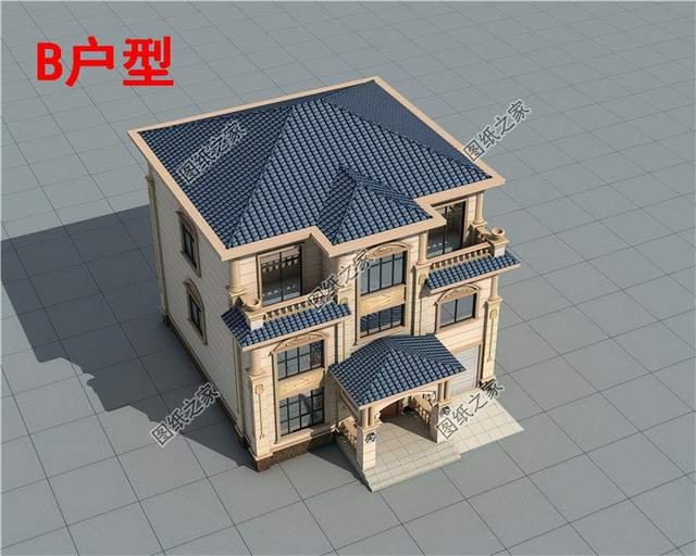 兩層半農(nóng)村自建房設計，有車庫帶露臺，增加幸福感