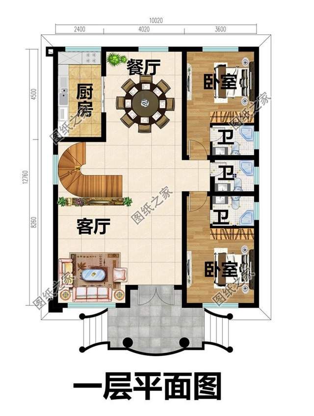 農(nóng)村三層別墅設(shè)計(jì)圖，高大氣派，氣場磅礴自帶強(qiáng)大氣場