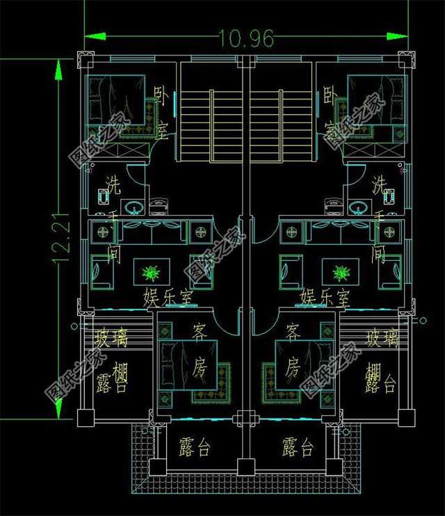 五套雙拼別墅設(shè)計，血濃于水的親情，一起建房互相幫襯還省錢