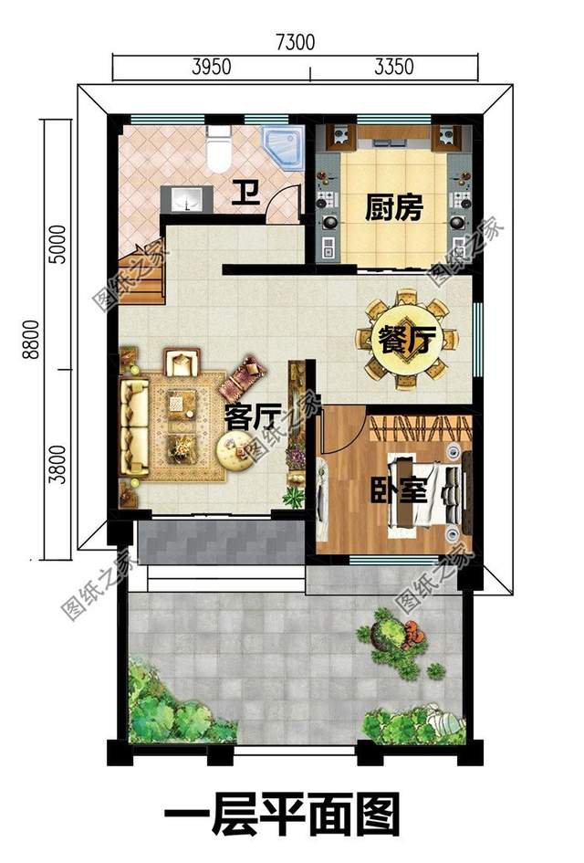 文化石裝飾的農(nóng)村別墅，外觀色彩自然，紋理粗獷豪放