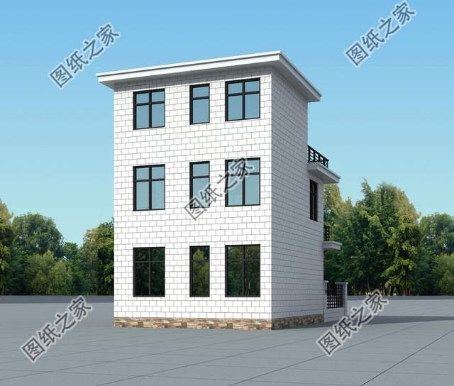 文化石裝飾的農(nóng)村別墅，外觀色彩自然，紋理粗獷豪放