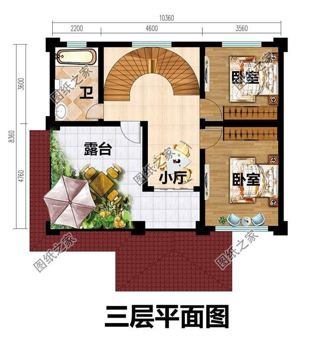 農(nóng)村復(fù)式別墅設(shè)計(jì)，室內(nèi)空間感強(qiáng)，既寬敞又舒適