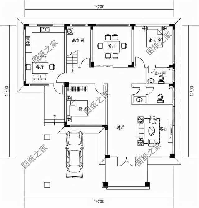 5款帶車庫(kù)的農(nóng)村別墅設(shè)計(jì)，滿足基本居住舒適性，出行更便捷