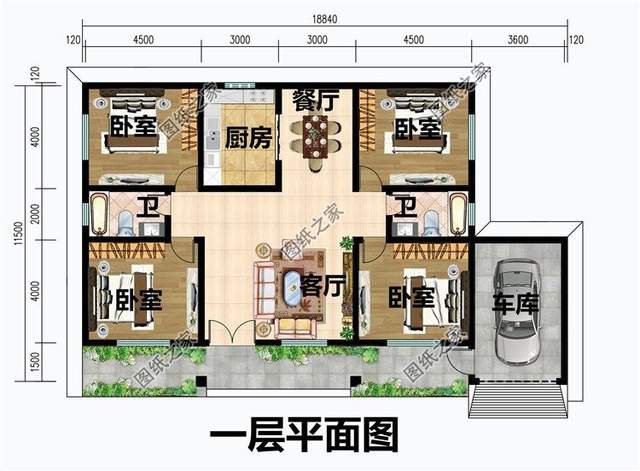 5款帶車庫(kù)的農(nóng)村別墅設(shè)計(jì)，滿足基本居住舒適性，出行更便捷