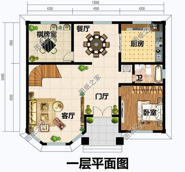 二層半簡歐式別墅設計，室內功能充足，保證家人生活舒適溫馨