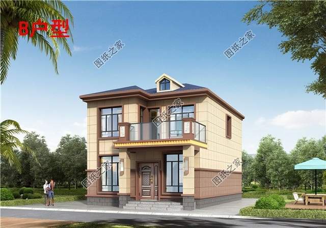 兩開間別墅設(shè)計，小面積建房的福音，喜歡的就拿去參考吧