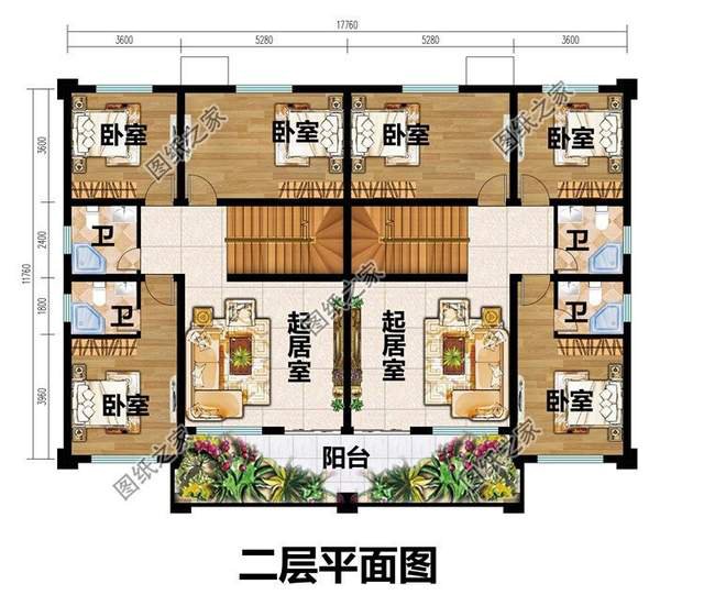 雙拼住宅設(shè)計(jì)，外觀大氣威嚴(yán)，內(nèi)部格局合理實(shí)用