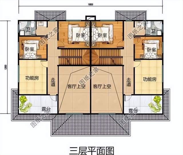 雙拼住宅設(shè)計(jì)，外觀大氣威嚴(yán)，內(nèi)部格局合理實(shí)用