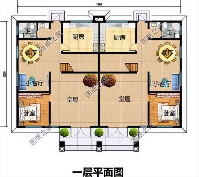 雙拼住宅設(shè)計(jì)，外觀大氣威嚴(yán)，內(nèi)部格局合理實(shí)用
