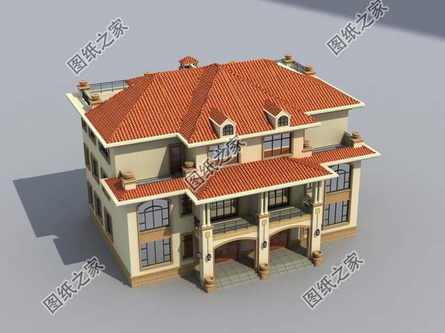 雙拼住宅設(shè)計(jì)，外觀大氣威嚴(yán)，內(nèi)部格局合理實(shí)用