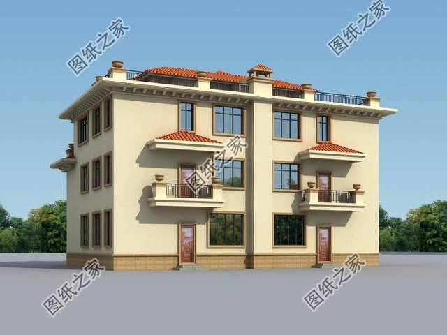 雙拼住宅設(shè)計(jì)，外觀大氣威嚴(yán)，內(nèi)部格局合理實(shí)用